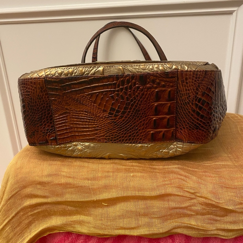 Brahmin Marianna Rose Gold Provence, embossed genuine leather Tote/Satchel. - Picture 5 of 12